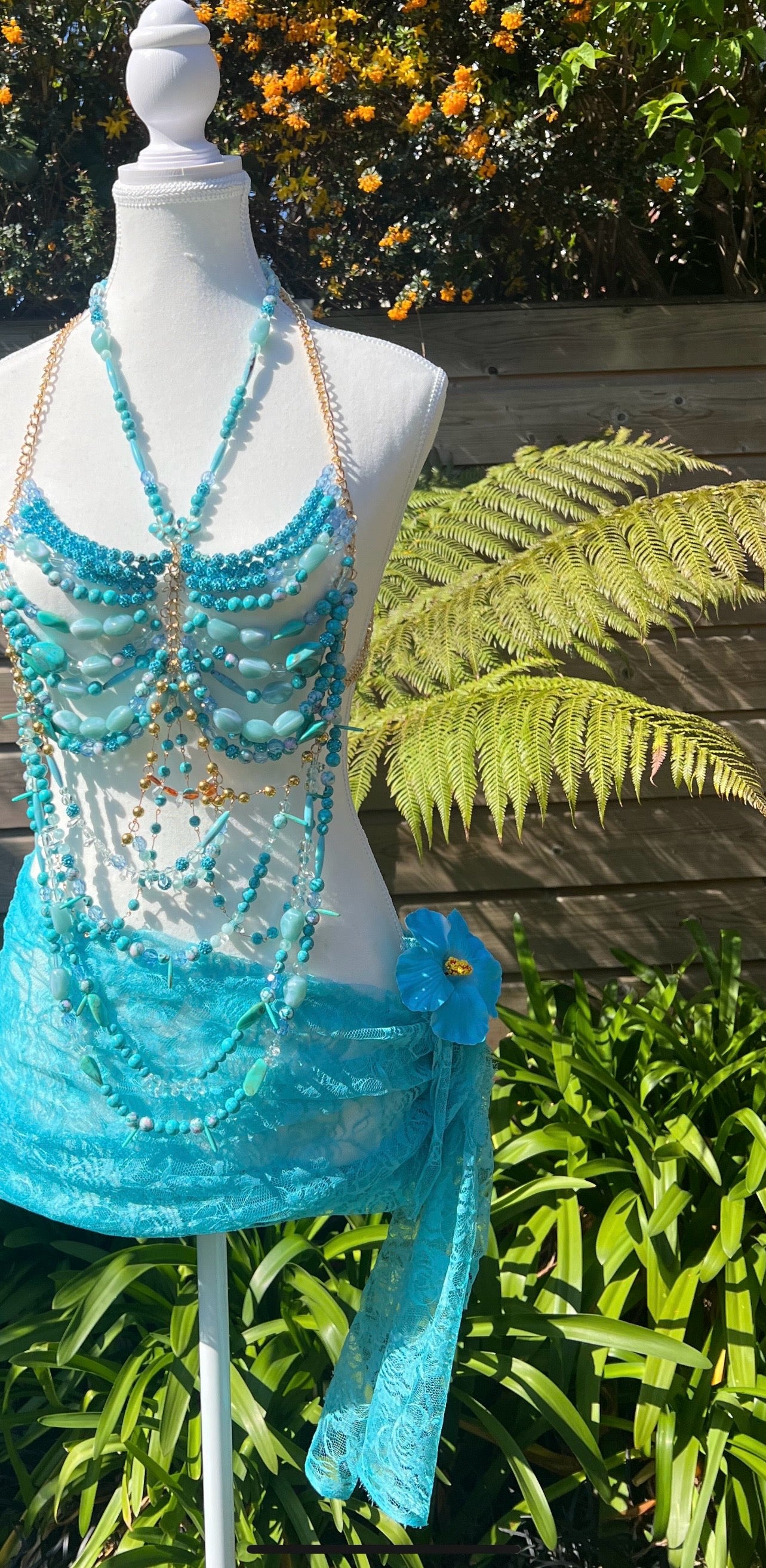 Stella Beaded Set - Turquoise Blue